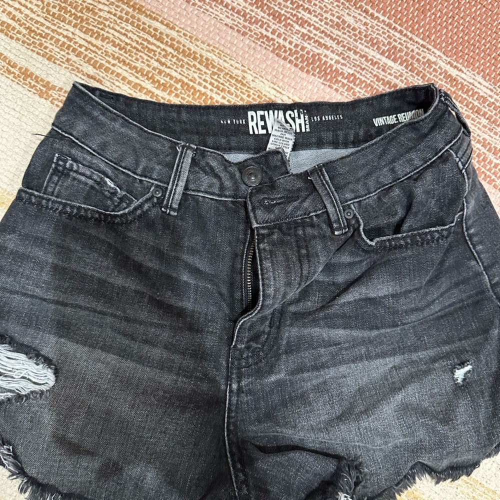 Rewash black denim shorts